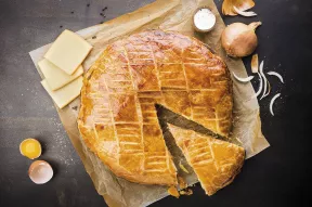 Galette des rois au potiron, pommes de terre et raclette RichesMonts